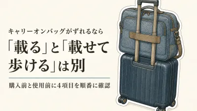 キャリーオンバッグがずれる原因｜「載る」と「載せて歩ける」を分けて考える選び方